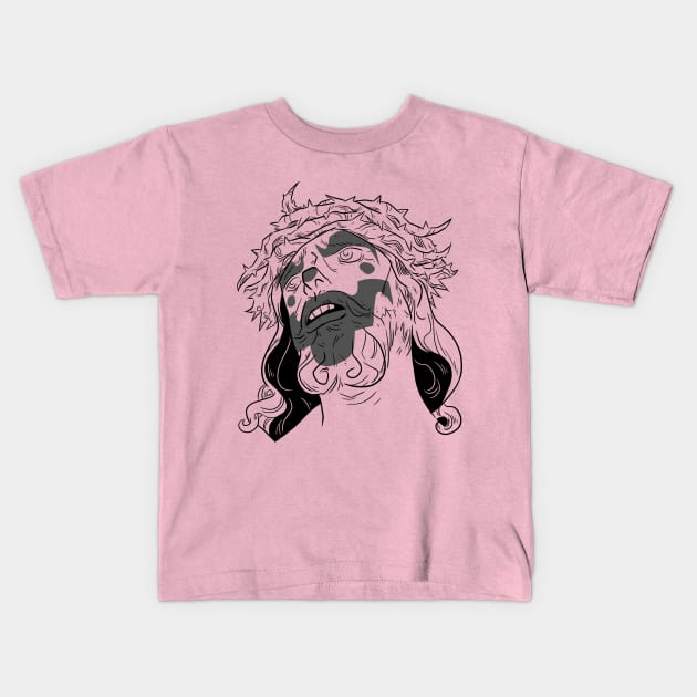 Juggalo Jesus Kids T-Shirt by doodlesquat